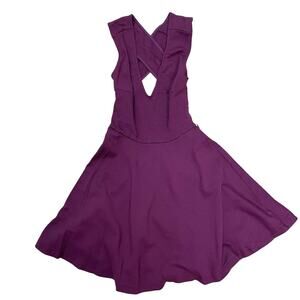 Lulus Purple Criss Cross Back Skater Going Steady Dress Size XS